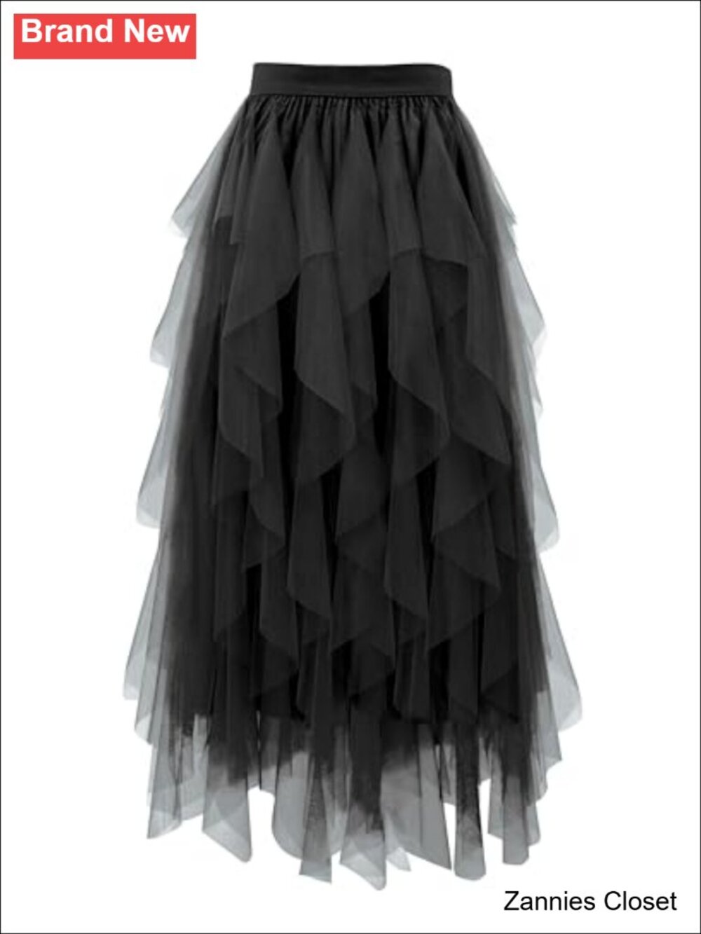 👻 Women's A Line Fairy Tiered Tulle Skirt Long Mesh Flowy Layered Maxi Skirt